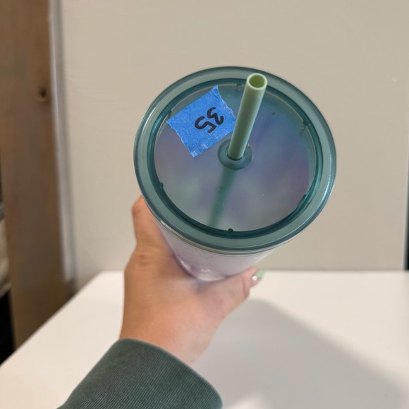 Starbucks 50th Anniversary Iridescent Matte Frosted Mermaid Tail‎ Soft Touch Cup - Picture 4 of 5